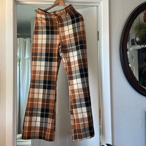 Free People Sz 8 NWT Plaid Jules Pant